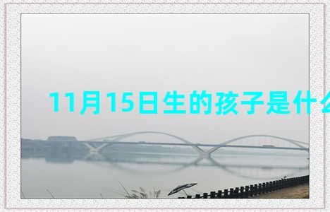 11月15日生的孩子是什么星座