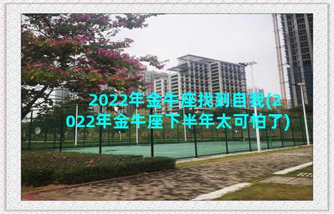 2022年金牛座找到自我(2022年金牛座下半年太可怕了)