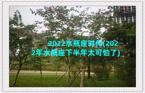 2022水瓶座时代(2022年水瓶座下半年太可怕了)