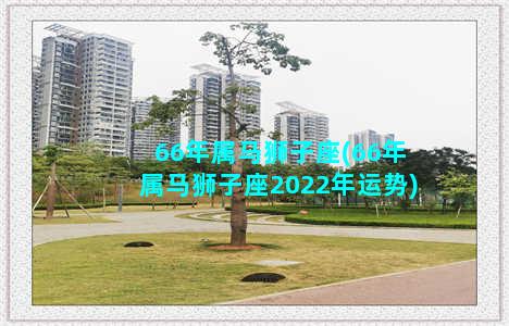 66年属马狮子座(66年属马狮子座2022年运势)