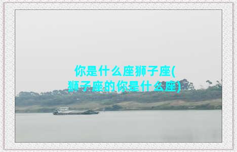 你是什么座狮子座(狮子座的你是什么座)