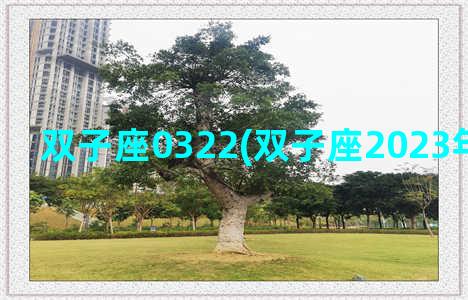 双子座0322(双子座2023年运势详解)