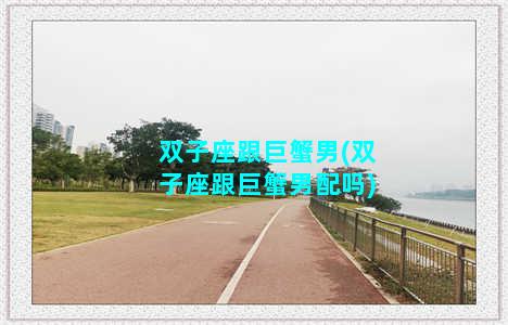 双子座跟巨蟹男(双子座跟巨蟹男配吗)