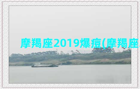 摩羯座2019爆痘(摩羯座2019年)