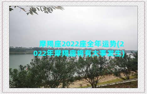 摩羯座2022座全年运势(2022年摩羯座将有大事发生)