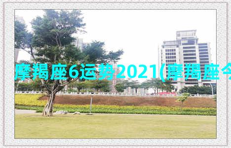 摩羯座6运势2021(摩羯座今日运势男)