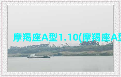 摩羯座A型1.10(摩羯座A型血明星)