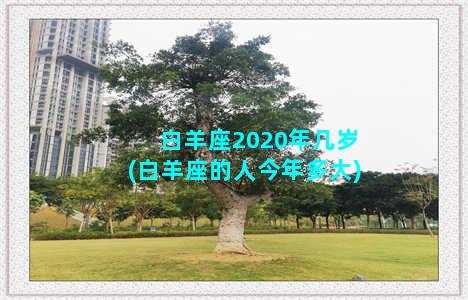 白羊座2020年几岁(白羊座的人今年多大)