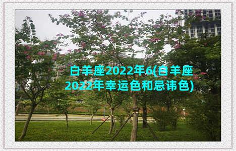 白羊座2022年6(白羊座2022年幸运色和忌讳色)