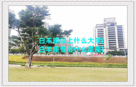 白羊座以上什么大学(白羊座专治什么星座)